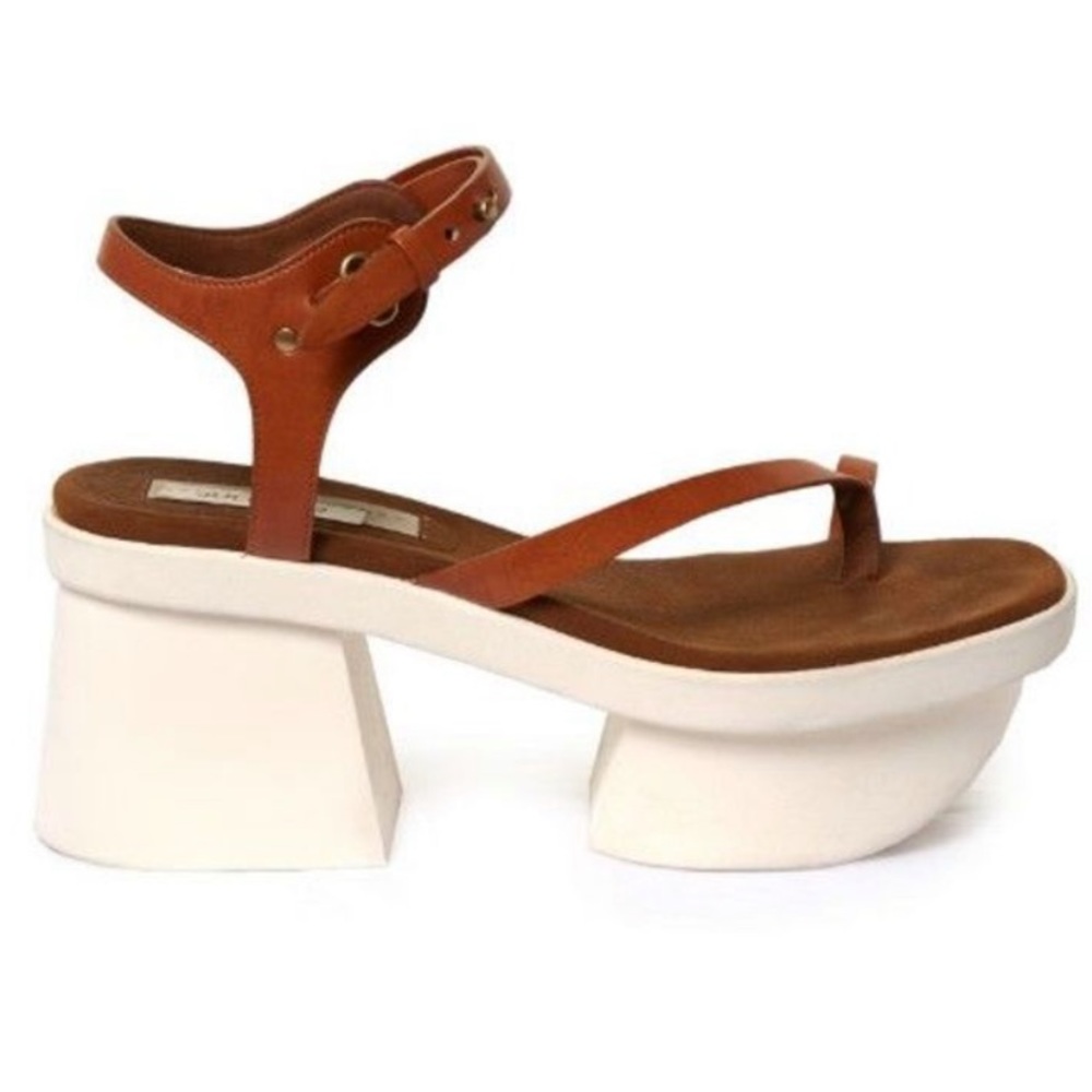 Stella McCartney Altea Faux-Leather Block Heel Platform Sandal